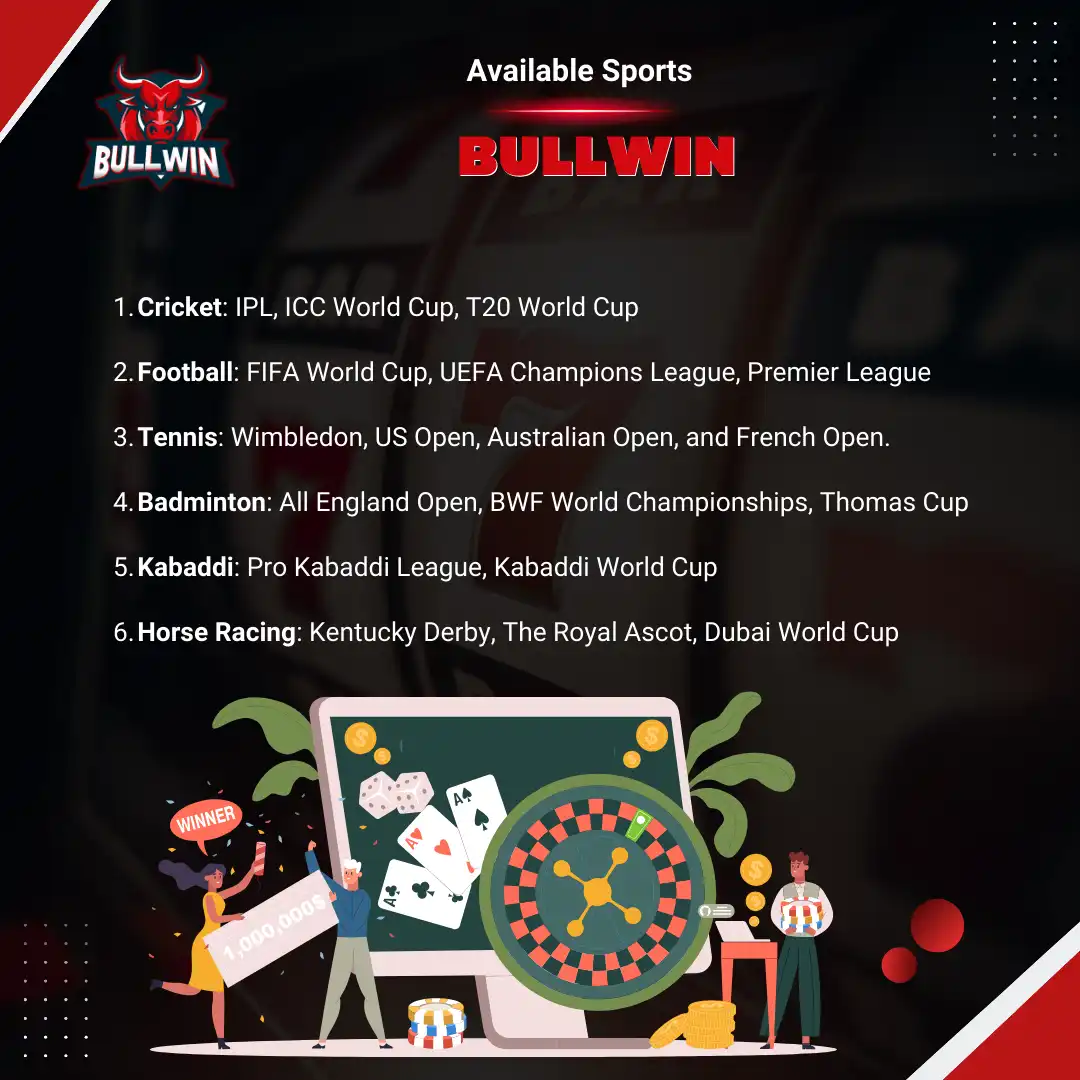 available sports on bullwin