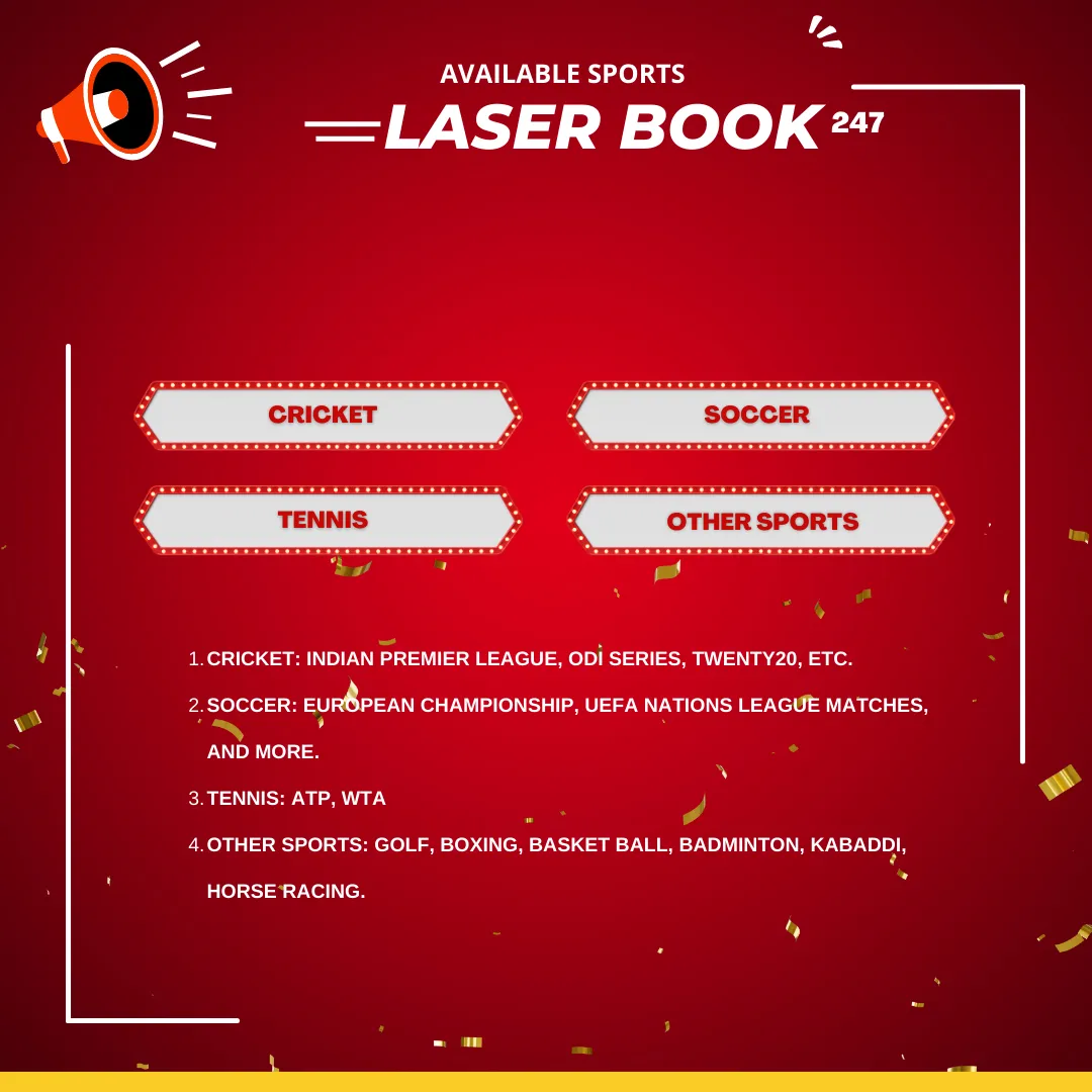 available sports on laser book247