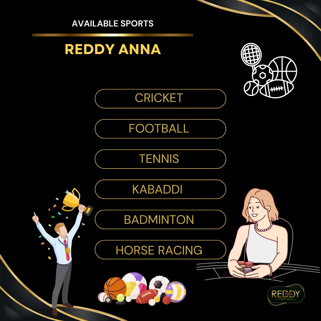 available sports on reddy anna