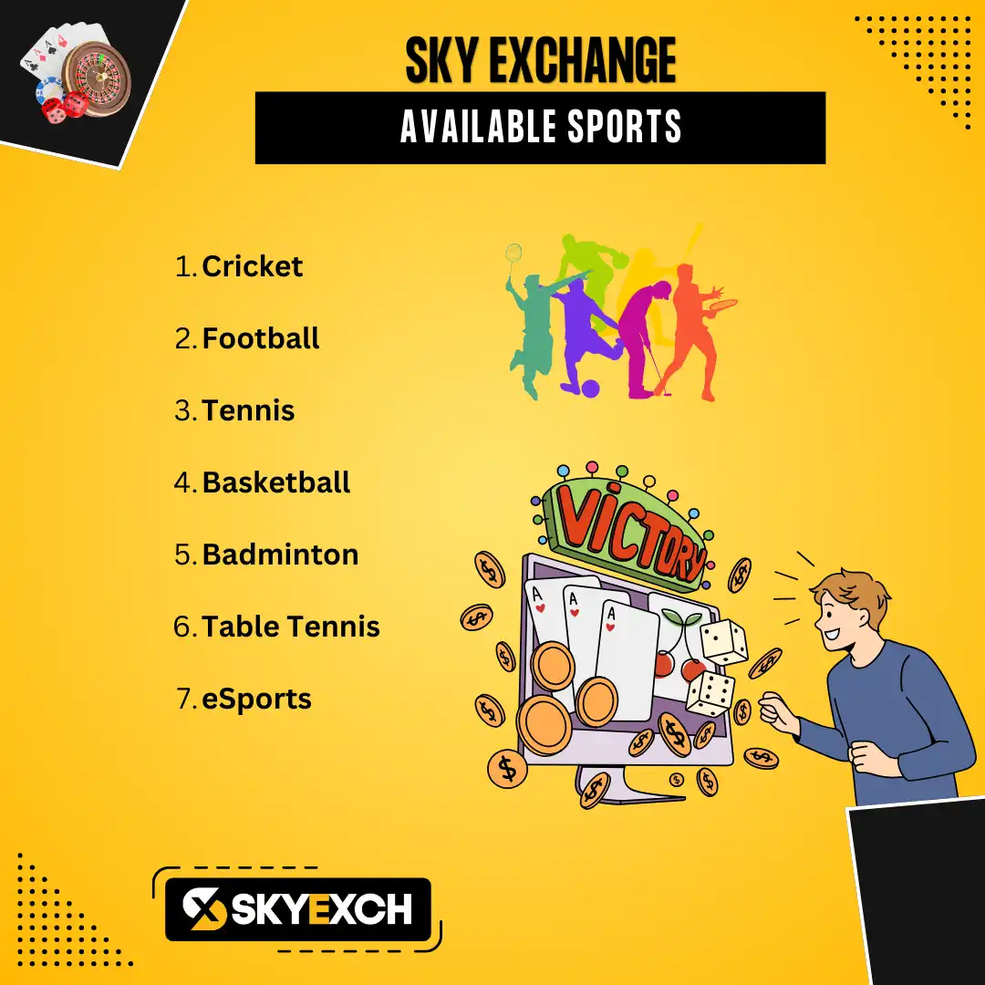 available sports on skyexch