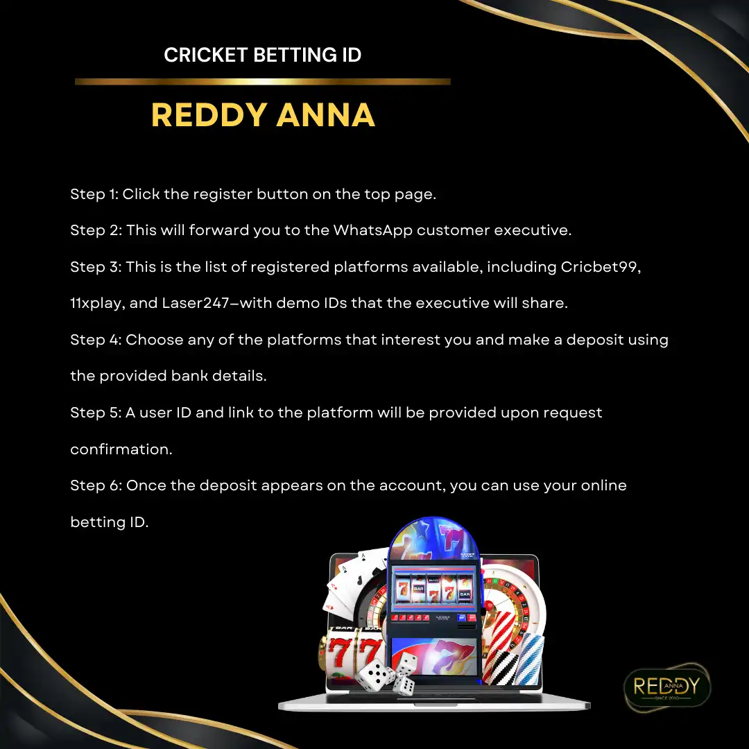 cricket betting id on reddy anna