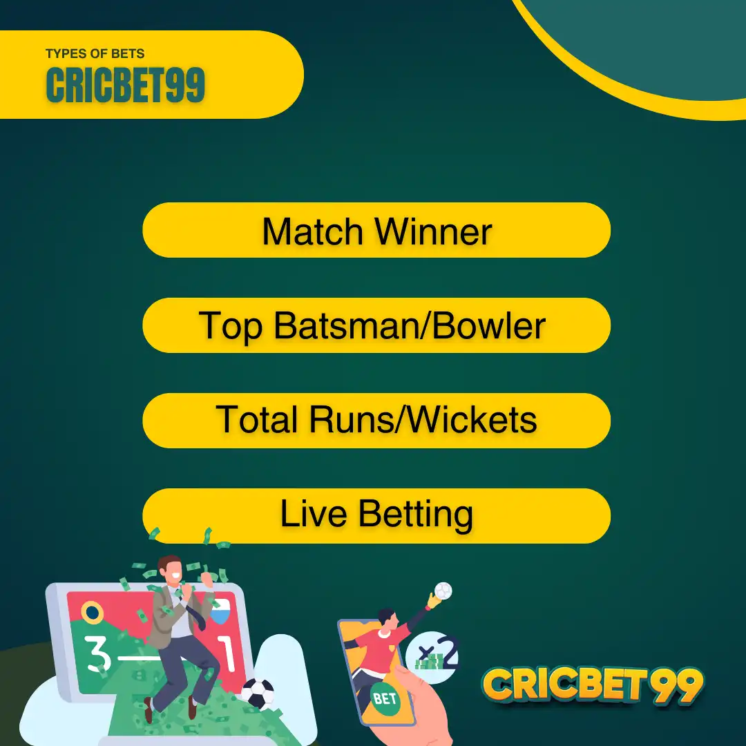 different types of bets cricbet99