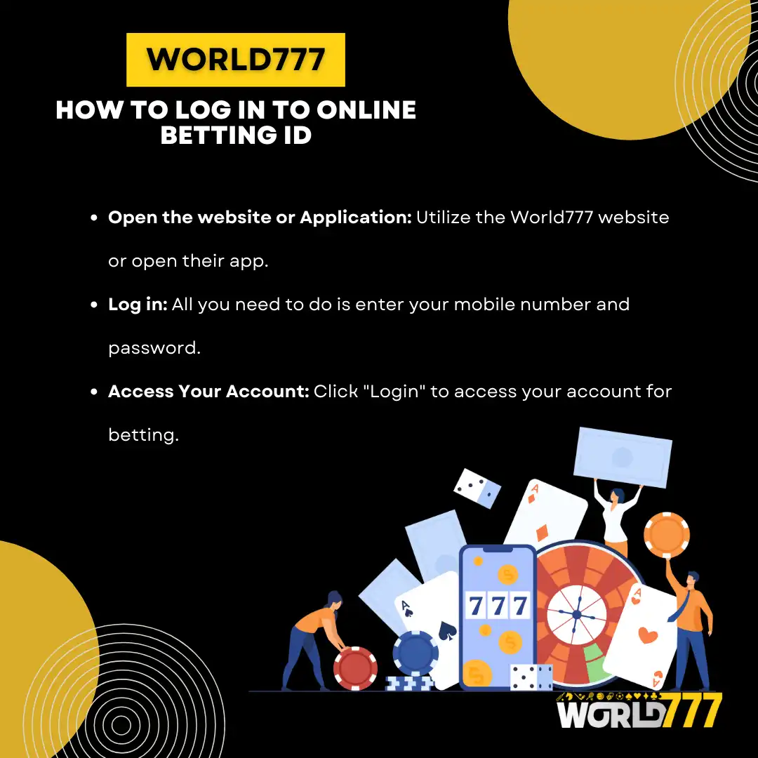 login to the online betting id on world777